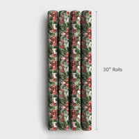 Whimsical Goat Christmas Gift Wrap, Yoga Santa Wrapping Paper, Humorous Holiday Present Wrap, Adorable Xmas Yogi Packaging Paper