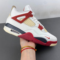 Low Top Sneakers, White Black Red Colorway, Lace Up Design, Casual Gift for Sneaker Fans