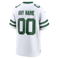 New York Jets Legacy White Custom Game Jersey
