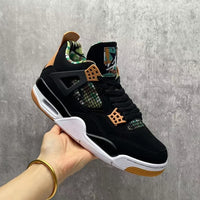 Mid Top Sneakers, Black Yellow Colorway, Lace Up Design, Casual Gift for Sneaker Fans