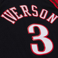 Philadelphia 76ers Allen Iverson 1997 Dark Authentic Jersey - Black