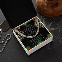 Holiday Present from Mom, Christmas Present for Son Cuban Link Chain Necklace, Mens Cuban Link Chain, Son Christmas Jewelry, Steel Chain Necklace
