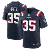 New England Patriots K.J. Britt Navy Team Game Jersey