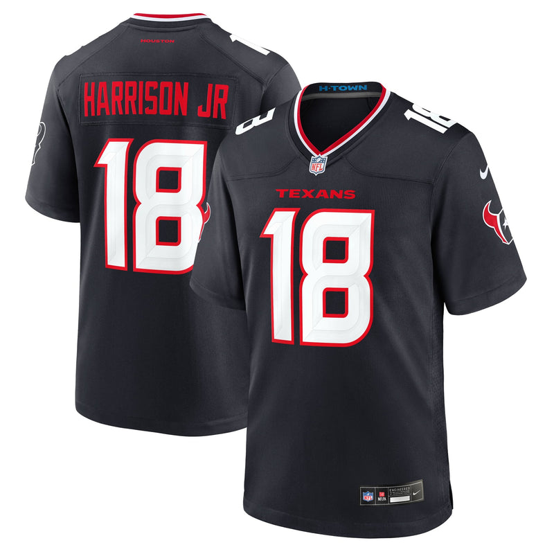 Houston Texans Marvin Harrison Jr. Navy Team Game Jersey