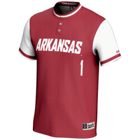 #1 Arkansas Razorbacks Lightweight Softball Jersey - Cardinal