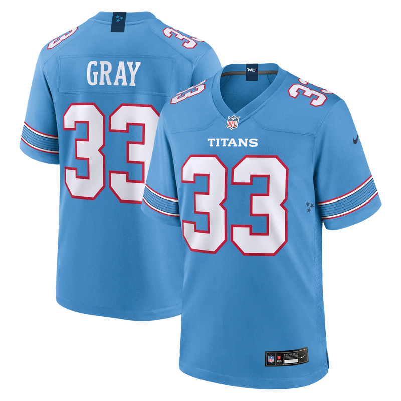 Tennessee Titans Cedric Gray Light Blue Game Jersey