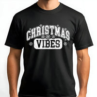 Retro Varsity Snowflake Shirt, Christmas Vibes T-Shirt, Adorable Holiday Graphic Tee, Festive Winter Christmas Tee, Holiday Season Present