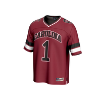 #1 South Carolina Gamecocks Lightweight Collegiate Football Fashion Jersey - Garnet