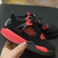 Low Top Sneakers, Red Colorway, Lace Up Design, Casual Gift for Sneaker Fans