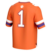 #1 Clemson Tigers Lightweight Collegiate Football Fashion Jersey - Orange