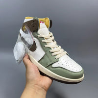 High Top Sneakers, White Colorway, Lace Up Design, Casual Gift for Sneaker Fans