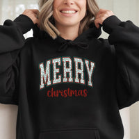 Festive Leopard Christmas Hooded Sweatshirt, Leopard Print Varsity Merry Christmas Hoodie, Retro Holiday Hoodie, Xmas Pullover Hoodie Present