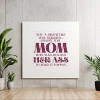 Not a Creature Was Stirring Wall Art, Humorous Christmas Mom Quote Canvas, Holiday Mom Humor Canvas Print, Comfy Xmas Home Decor