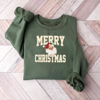 Retro Santa Claus Sweater, Merry Christmas Santa Sweatshirt, Vintage Holiday Pullover, Xmas Graphic Crewneck, Comfy Festive Winter Present