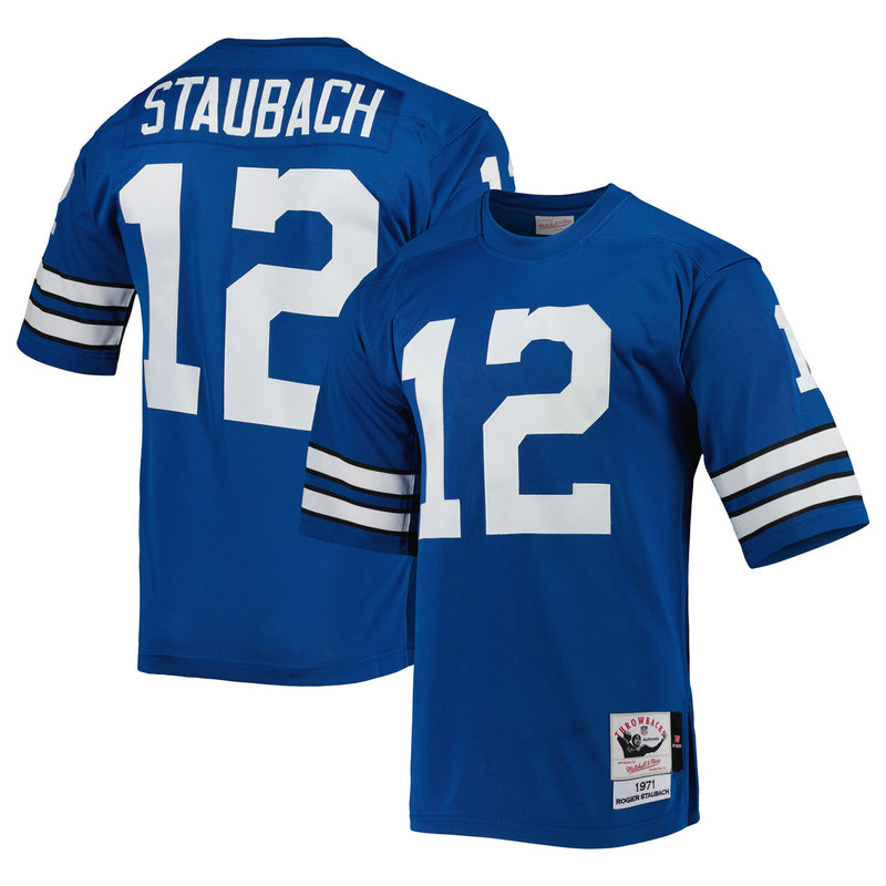 Dallas Cowboys 1971 Roger Staubach Royal Authentic Throwback Retired Player Jersey