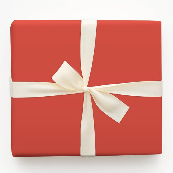 Matte Red Gift Wrap Roll, Solid Red Wrapping Paper, Classic Deep Red Wrapping Paper, Holiday Christmas and Birthday Gift Wrap
