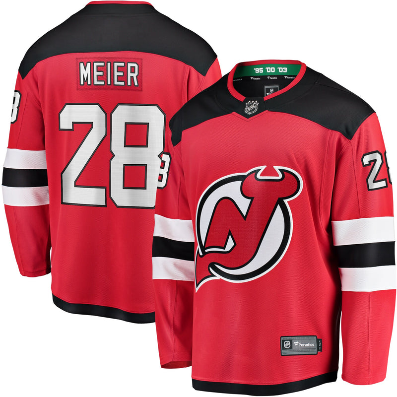 New Jersey Devils Timo Meier Red Home Breakaway Jersey