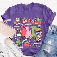 Speech Language Pathology Holiday Shirt, SLP Speech Therapy Christmas T-Shirt, Voice Stuttering Graphic Tee, SLP Therapist Present