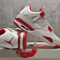 Mid Top Sneakers, Red Colorway, Valentine Design, Lace Up Design, Casual Gift for Sneaker Fans