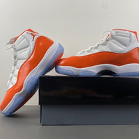 Low Top Sneakers, White Orange Colorway, Leather Footwear, Lace Up Design, Casual Gift for Sneaker Fans