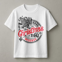 Humorous Sarcastic Holiday Shirt, Krampus Christmas T-Shirt, Retro Anti Christmas Graphic Tee, Vintage Spooky Xmas T-Shirt, Dark Humor Present