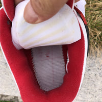 Sneakers, White Red Colorway, Lace Up Design, Casual Gift for Sneaker Fans