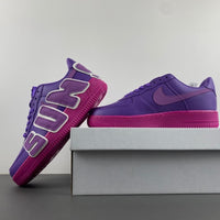 Low Top Sneakers, Purple Colorway, Reflective Detail, Lace Up Design, Casual Gift for Sneaker Fans
