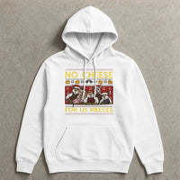 Humorous Mouse Christmas Hoodie, No Cheese for Us Meeces Hoodie, Adorable Mouse Holiday Sweatshirt, Xmas Mouse Lover Pullover, Holiday Present Hoodie