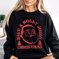 Holly Jolly Holiday Sweatshirt, Retro Santa Christmas Sweatshirt, Vintage Santa Claus Sweatshirt, Winter Xmas Crewneck, Comfy Holiday Present