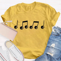 Festive Music Lover Holiday T-Shirt, Musical Note Snowman Christmas Shirt, Winter Snowman Melody Tee, Xmas Band Choir Teacher Present