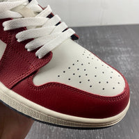Low Top Sneakers, White Red Gold Colorway, Lace Up Design, Casual Gift for Sneaker Fans