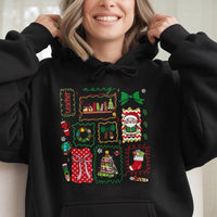 Book Stack Holiday Hoodie, Teacher Christmas Hoodie, Adorable Santa Teacher Sweatshirt, School Educator Christmas Hoodie, Merry Teacher Present