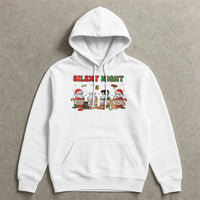 Veterinary Christmas Hoodie, Silent Night Vet Med Hoodie, Vet Tech Hooded Sweatshirt, Humorous Vet Student Pullover Hoodie, Xmas Present for Vet