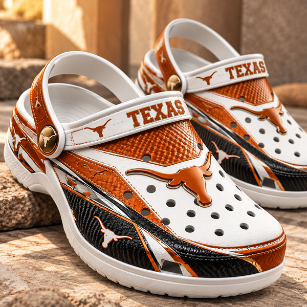 TEX Burnt Orange - Collegiate Emblem Statement Clogs - main