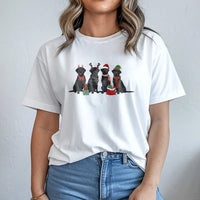 Festive Labrador Retriever Holiday Graphic Tee, Christmas Black Lab T-Shirt, Adorable Dog Lover Christmas Shirt, Pet Owner Xmas Present