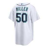 Seattle Mariners Bryce Miller White Home Replica Jersey