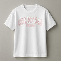 Retro Varsity Christmas Graphic Tee, Christmas Vibes T-Shirt, Matching Family Christmas Holiday Shirt, Vintage Winter Apparel, Xmas Present
