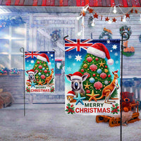 Kangaroo and Koala Santa Hats Holiday Flag, Australian Christmas Garden Flag, Aussie Christmas Yard Flag, Down Under Outdoor House Decor