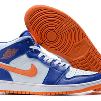 Sneakers, Blue Orange Colorway, Lace Up Design, Casual Gift for Sneaker Fans