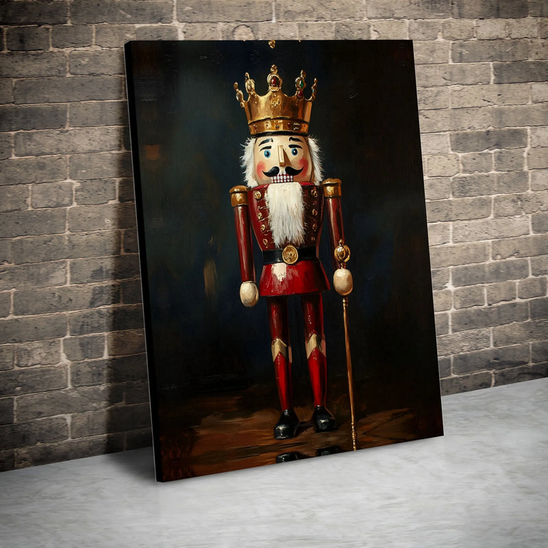 Christmas Soldier Canvas Print, Nutcracker King Canvas Wall Art, Holiday Nutcracker Wall Decor, Festive Christmas Canvas Art, Holiday Present