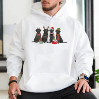 Festive Dog Lover Hoodie, Black Labrador Christmas Hoodie, Retro Lab Holiday Sweatshirt, Adorable Xmas Labrador Pullover Hoodie, Pet Owner Present
