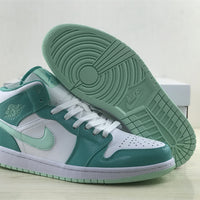 Mid Top Sneakers, Green Colorway, Lace Up Design, Casual Gift for Sneaker Fans