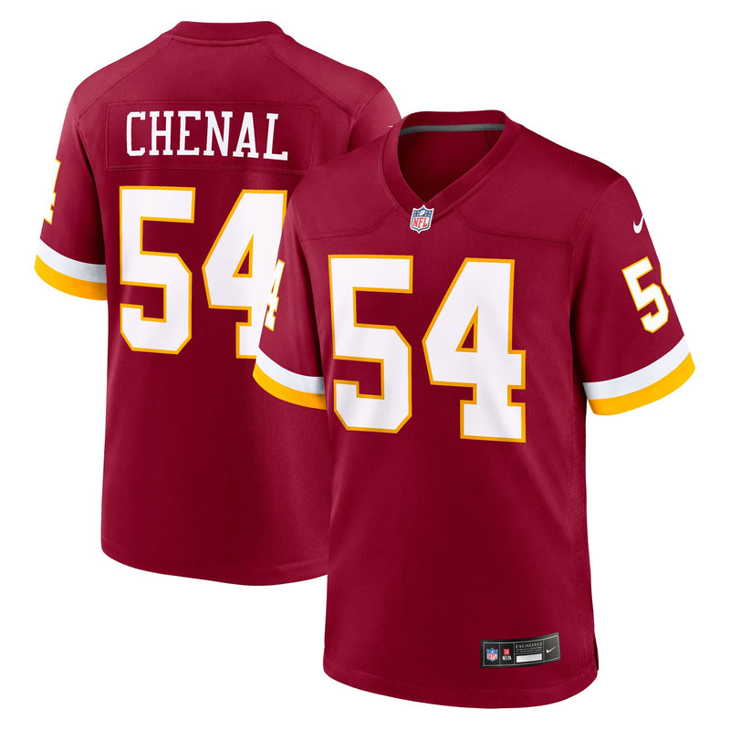 Washington Commanders Leo Chenal Burgundy Team Game Jersey