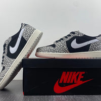 Low Top Sneakers, Black White Colorway, Cracked Pattern, Lace Up Design, Casual Gift for Sneaker Fans
