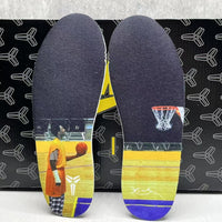 Mid Top Sneakers, Gray Yellow Colorway, Lace Up Design, Casual Gift for Sneaker Fans