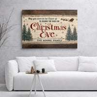 Custom Family Name Holiday Canvas Print, Personalized Christmas Canvas Wall Art, Rustic Farmhouse Decor, Xmas Keepsake Canvas Present