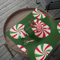 Candy Cane Holiday Gift Wrap, Peppermint Swirl Christmas Wrapping Paper, Festive Xmas Wrapping Paper Roll, Sweet Holiday Present Wrap