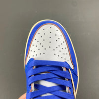 Low Top Sneakers, Blue White Colorway, Reverse Hook Design, Lace Up Design, Casual Gift for Sneaker Fans