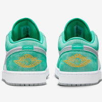 Low Top Sneakers, Green White Colorway, Lace Up Design, Casual Gift for Sneaker Fans