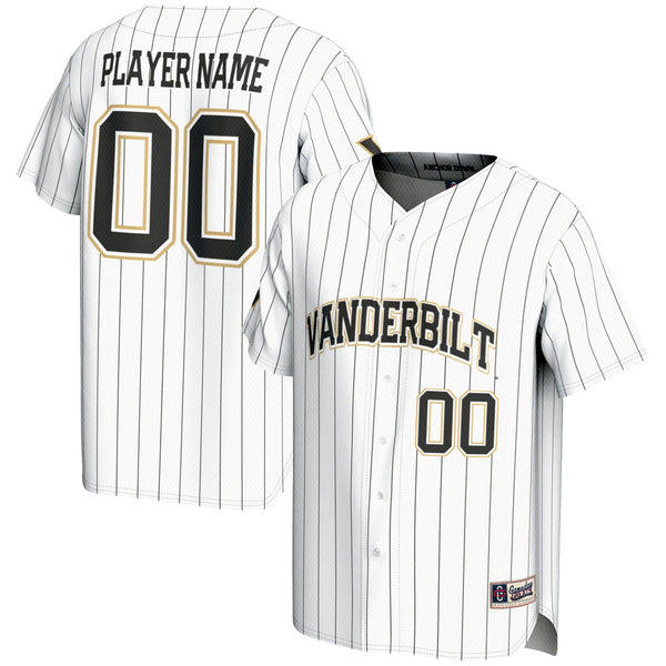 Vanderbilt Commodores NIL Pick-A-Player Lightweight Baseball Jersey - White